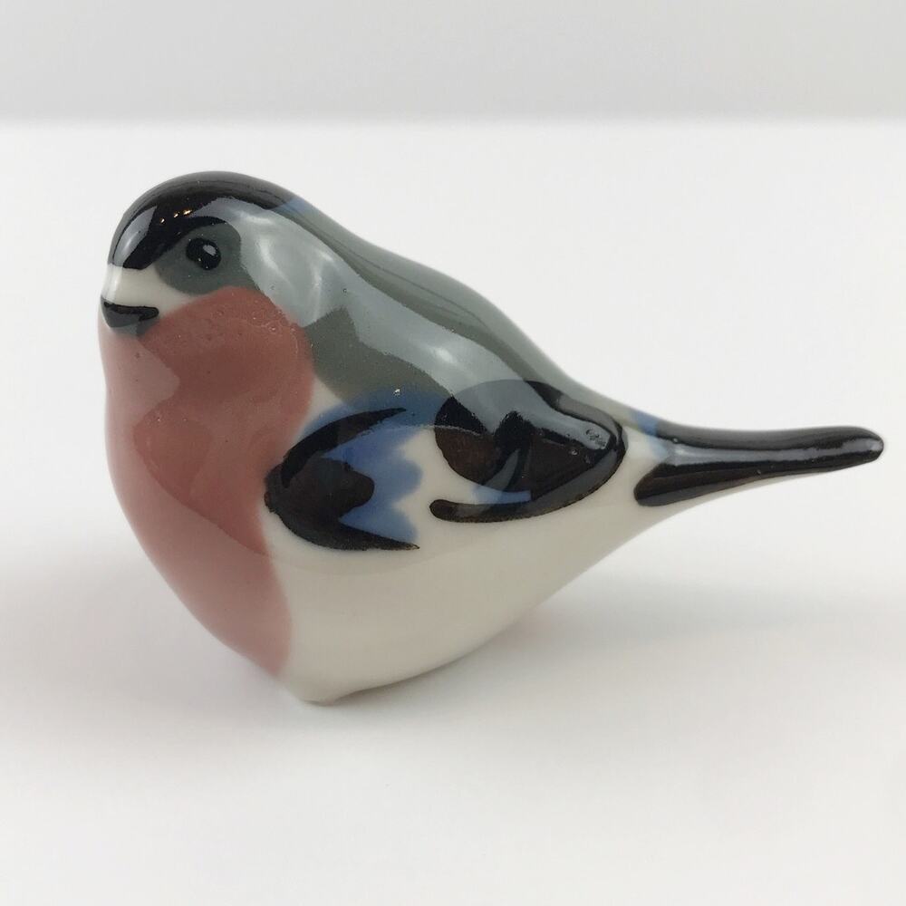 Vintage Bullfinch Bird Figurine Home Decor Whimsical Cottagecore Made in USSR